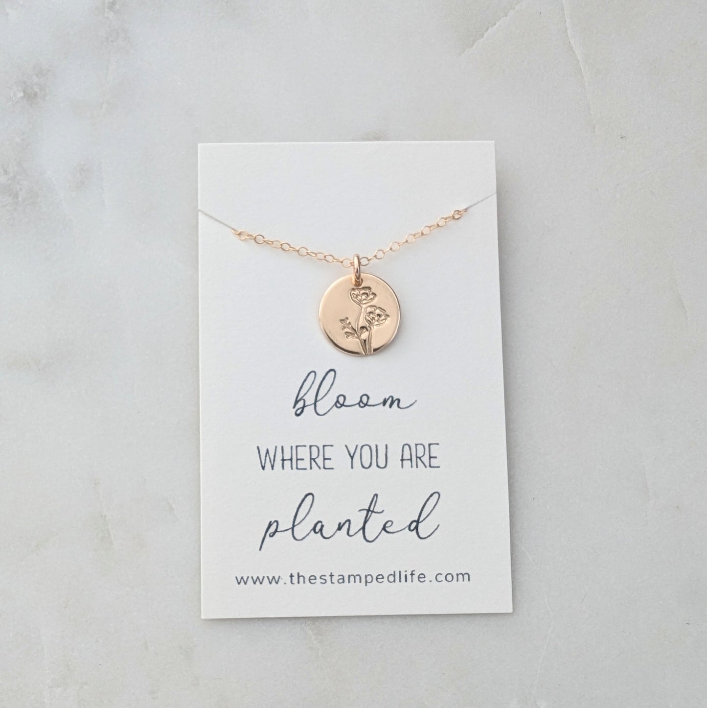 Bloom Where You are Planted Necklace | Motivational Gift Idea