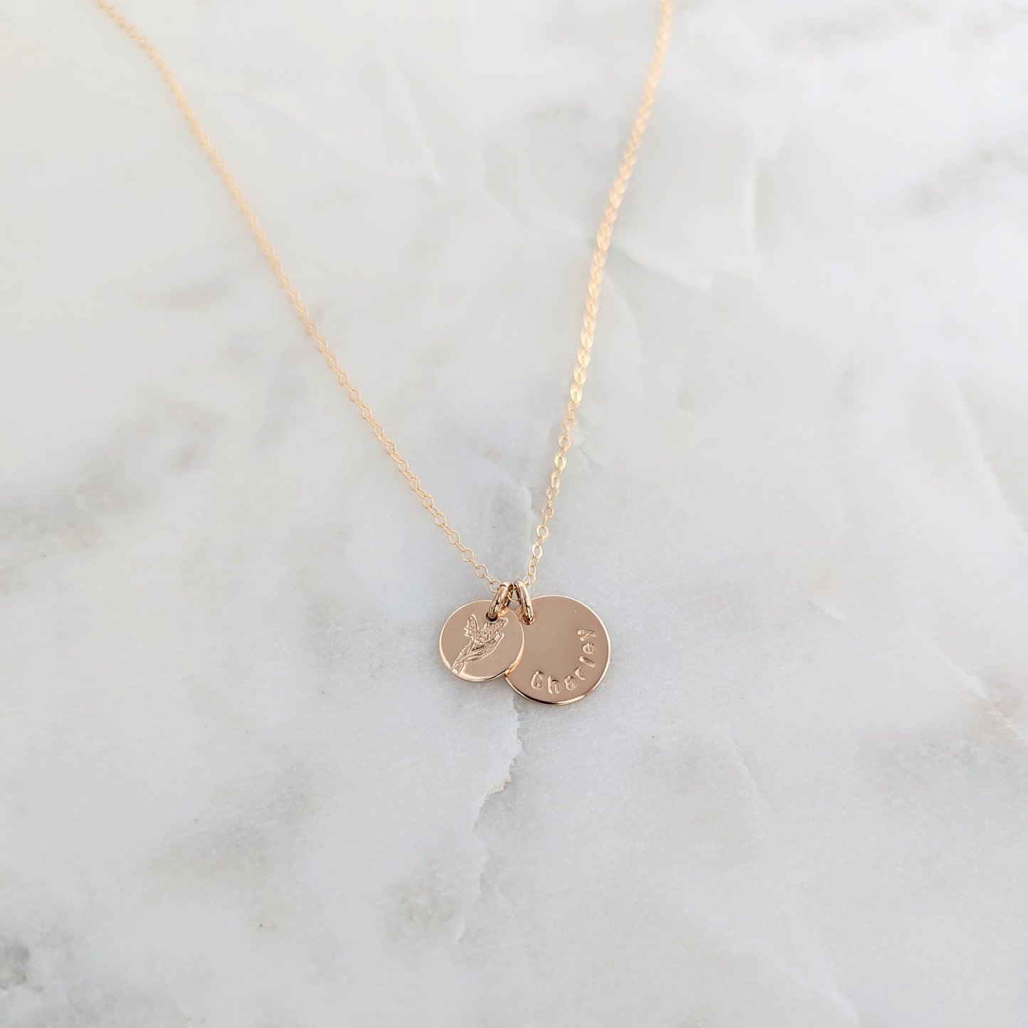 Personalized Flower with Name Necklace