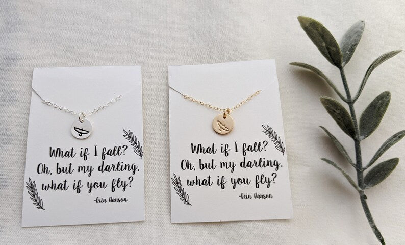 Graduation Necklace, Necklace with Quote