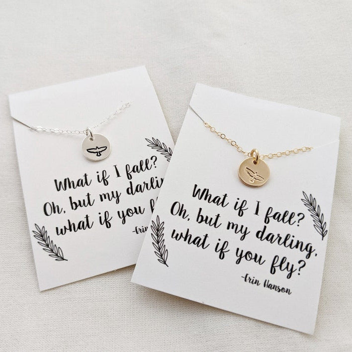 what if i fly necklace with bird charm