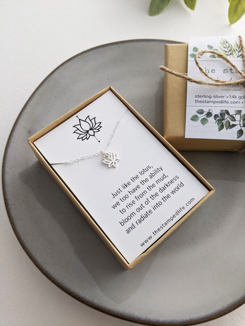 Lotus Flower Necklace | Lotus Jewelry | Yoga Necklace