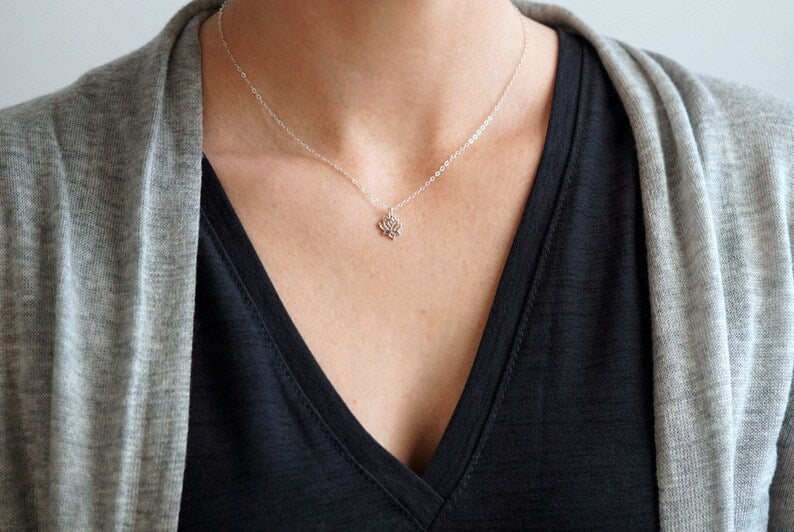 Lotus Flower Necklace | Lotus Jewelry | Yoga Necklace