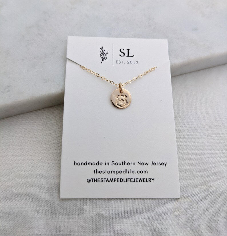 Police Badge Necklace, Police Wife Gift