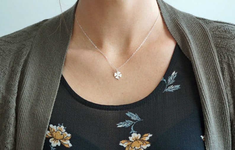 Silver Four Leaf Clover Necklace