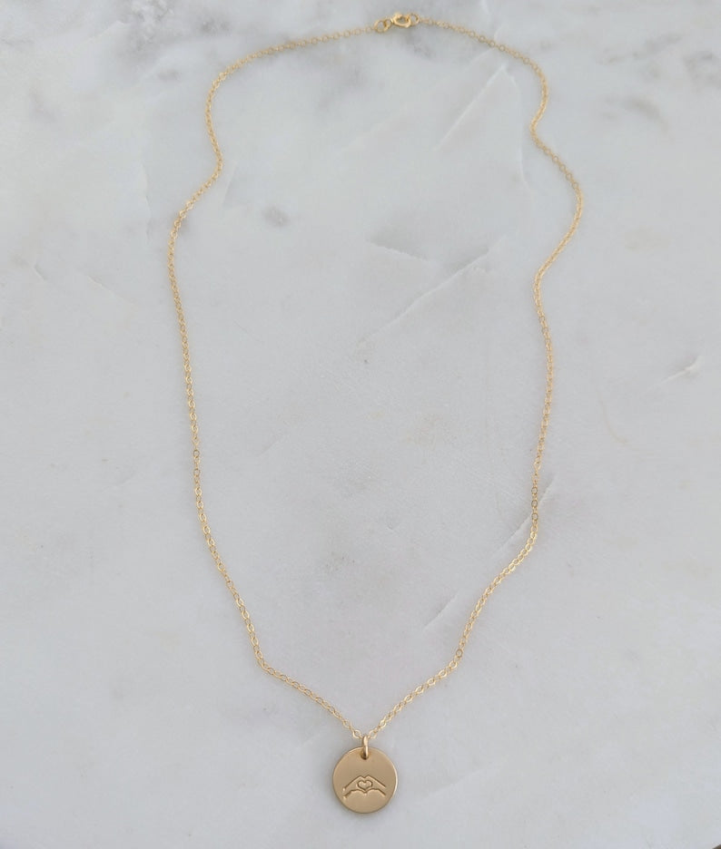 Hand Gesture Heart Necklace | Necklace For Besties