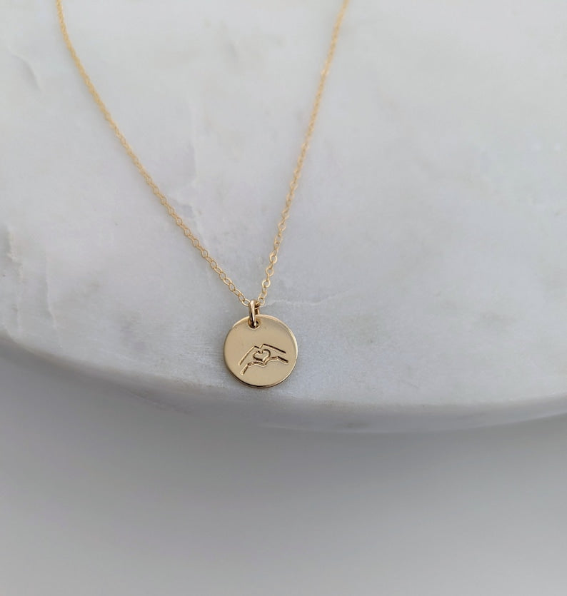 Hand Gesture Heart Necklace | Necklace For Besties