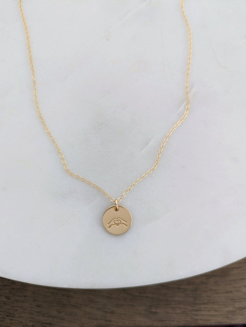 Hand Gesture Heart Necklace | Necklace For Besties