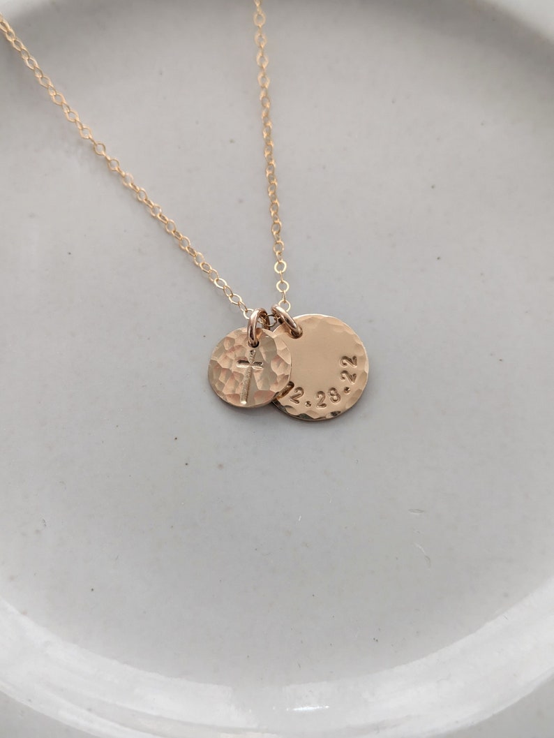 Personalized Cross Necklace | Custom Name or Date