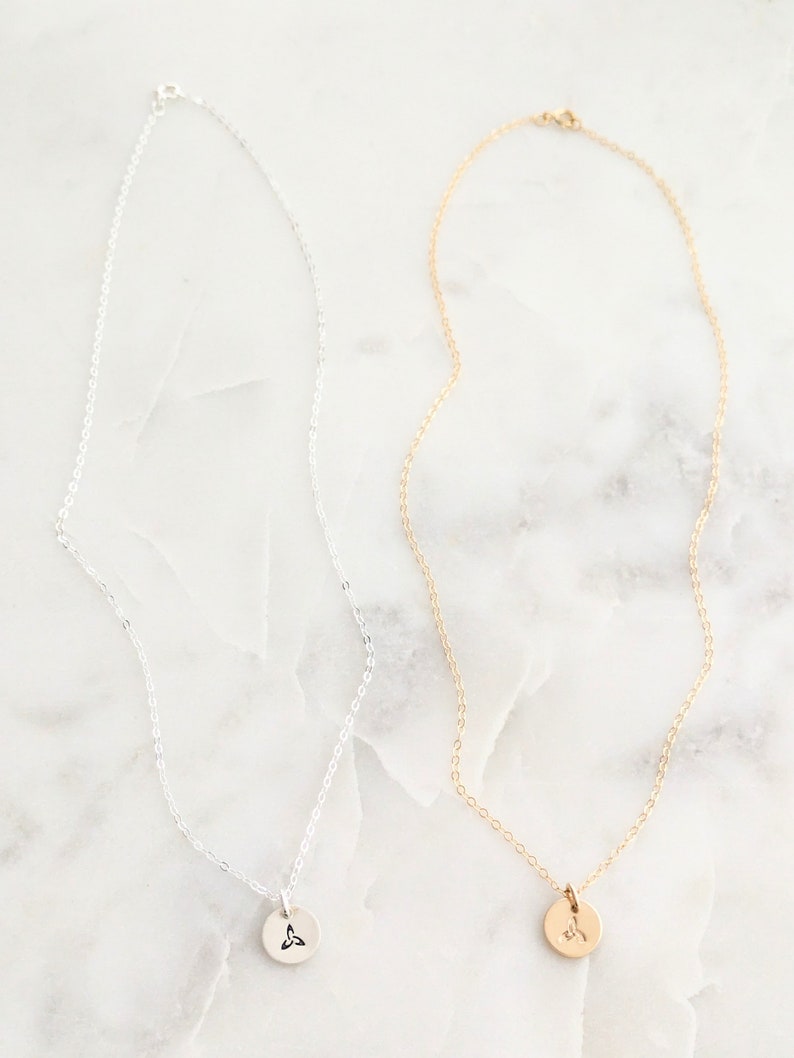 Tiny Celtic Knot Pendant, Sterling Silver or 14k Gold Fill