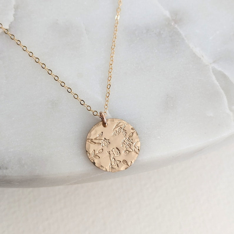 Custom Flower Necklace for Moms, Necklace for Grandmother, Meaningful Gift Idea