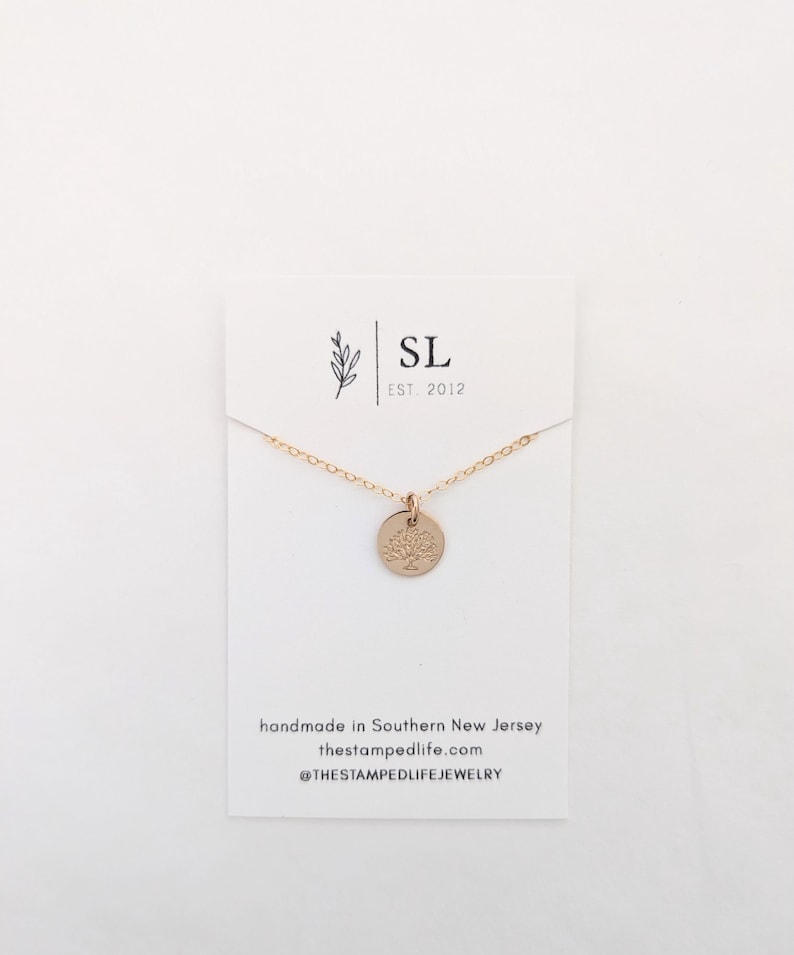 Tiny Tree of Life Necklace, 14k Gold Fill or Sterling Silver