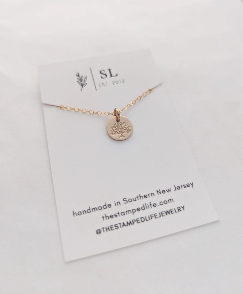 Tiny Tree of Life Necklace, 14k Gold Fill or Sterling Silver