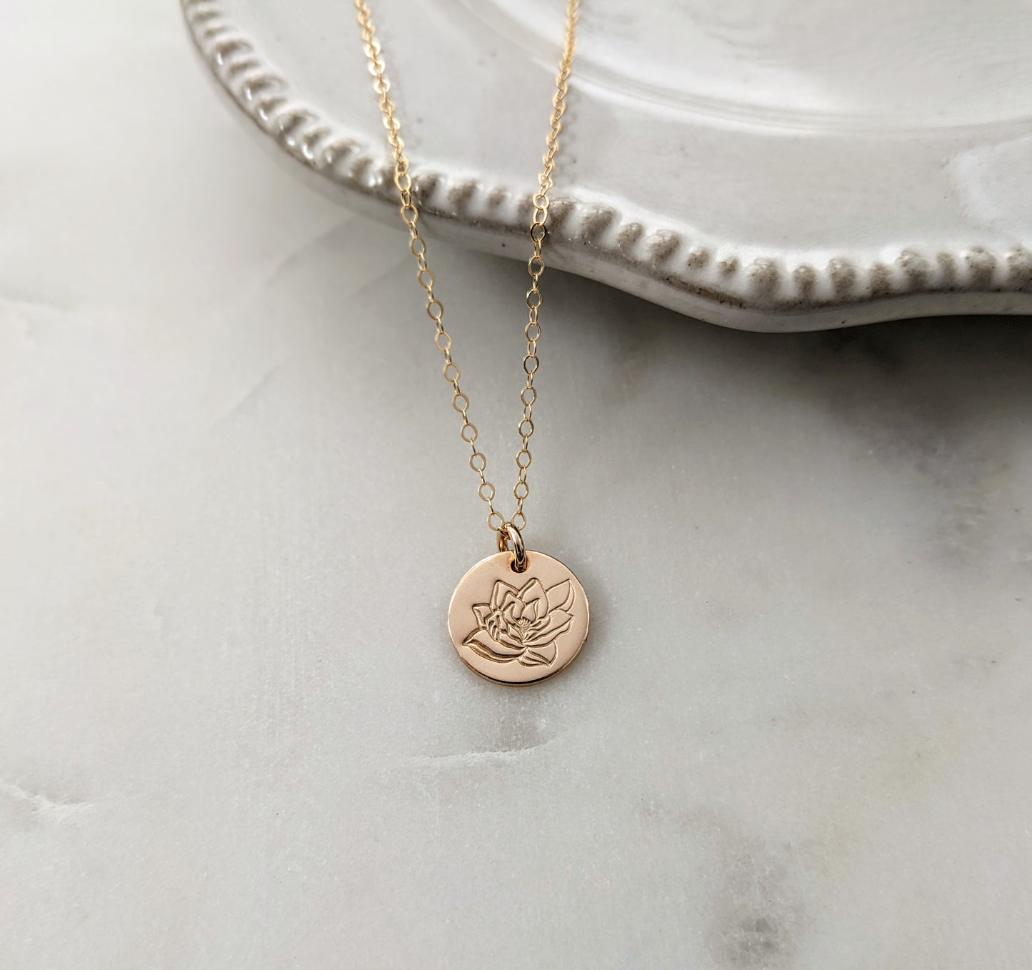 Magnolia Necklace | Dainty Floral Necklace