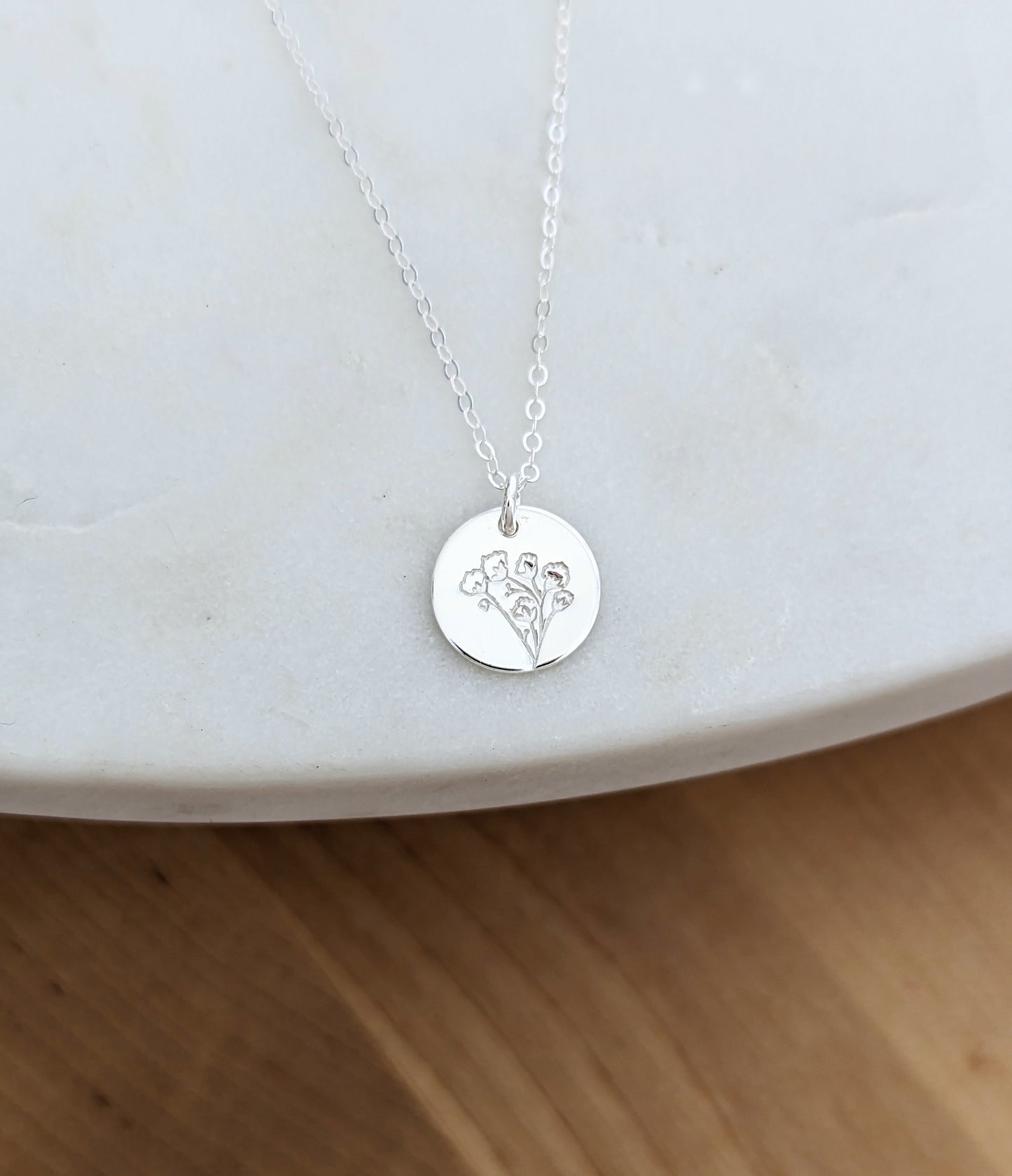 Sterling Silver Baby's Breath Necklace | Baby's Breath Flower Gift