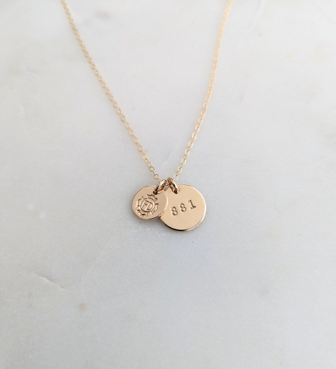 Maltese Cross Necklace | Custom Number | Personalized Firefighter Necklace,