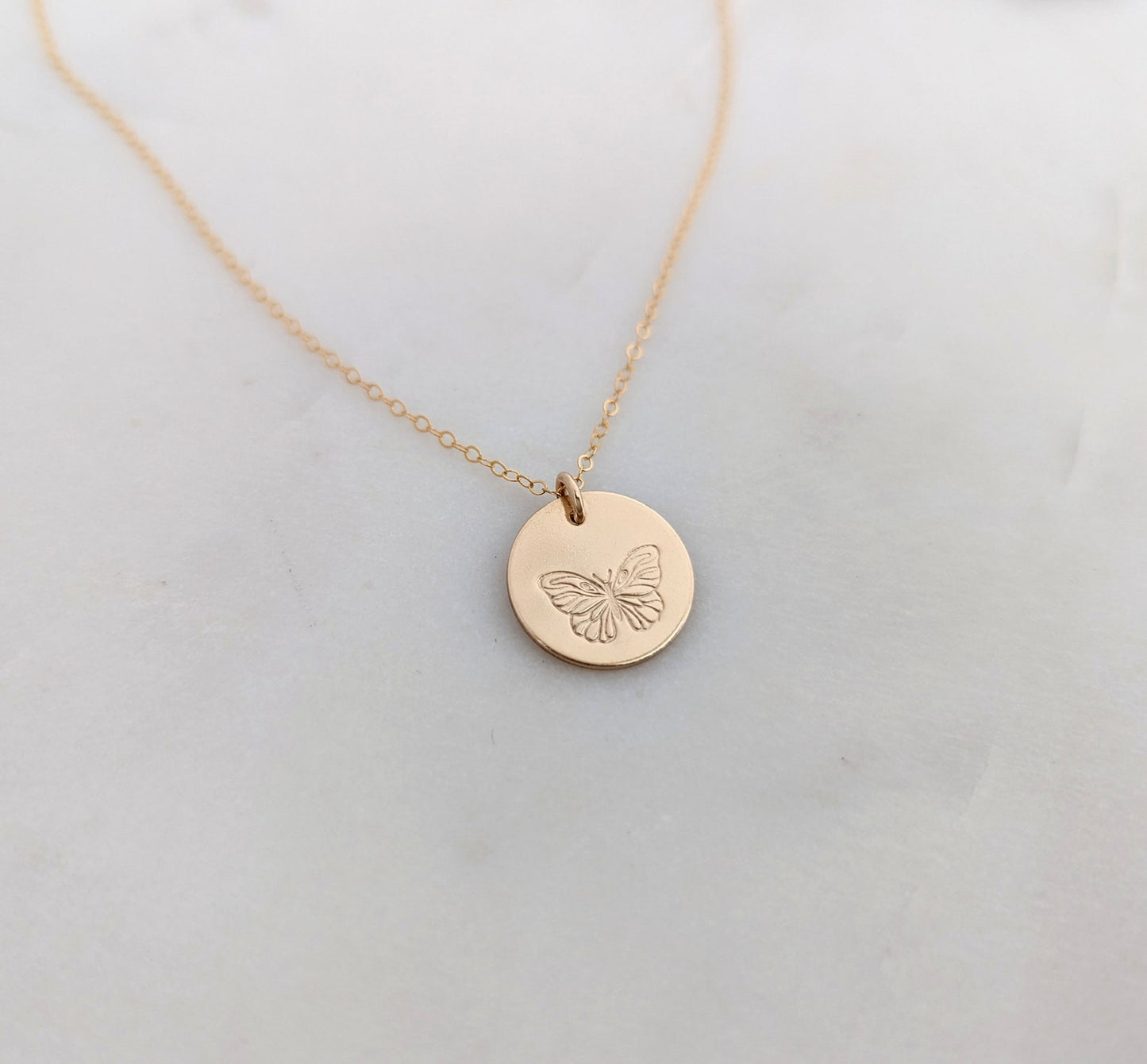 Butterfly Necklace, 14k Gold fill or Sterling Silver, Butterfly Jewelry, The Stamped Life