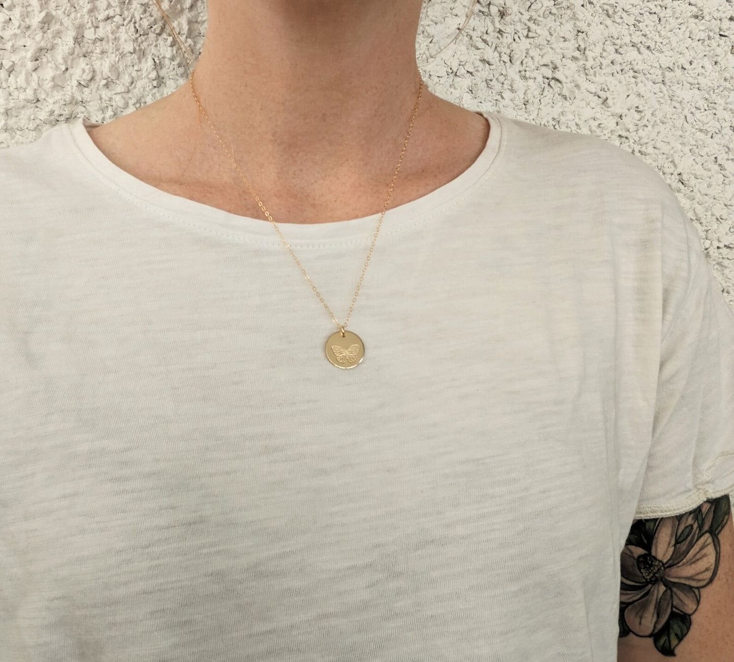 Butterfly Necklace, 14k Gold fill or Sterling Silver, Butterfly Jewelry, The Stamped Life