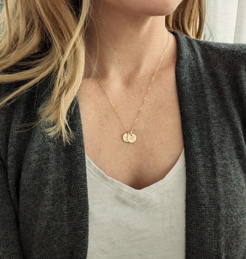 14k Gold Fill Tiny Birth Flower Necklace
