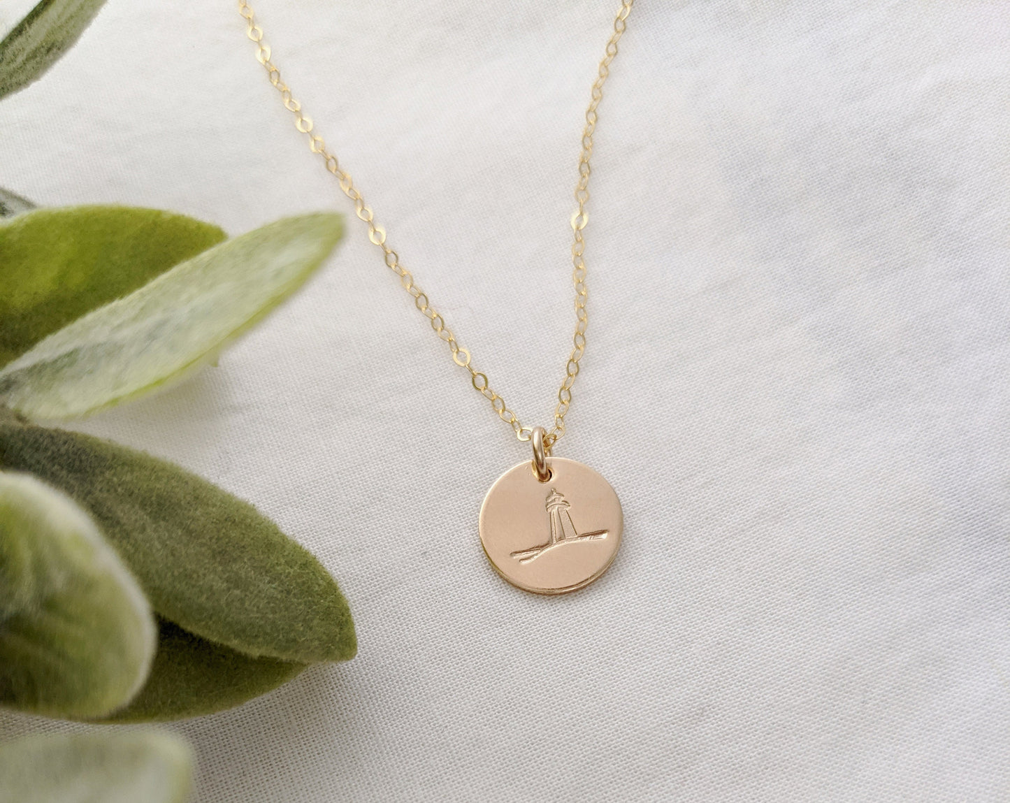Gold Lighthouse Necklace | Teacher Gift | Nautical Jewelry | Lighthouse Charm