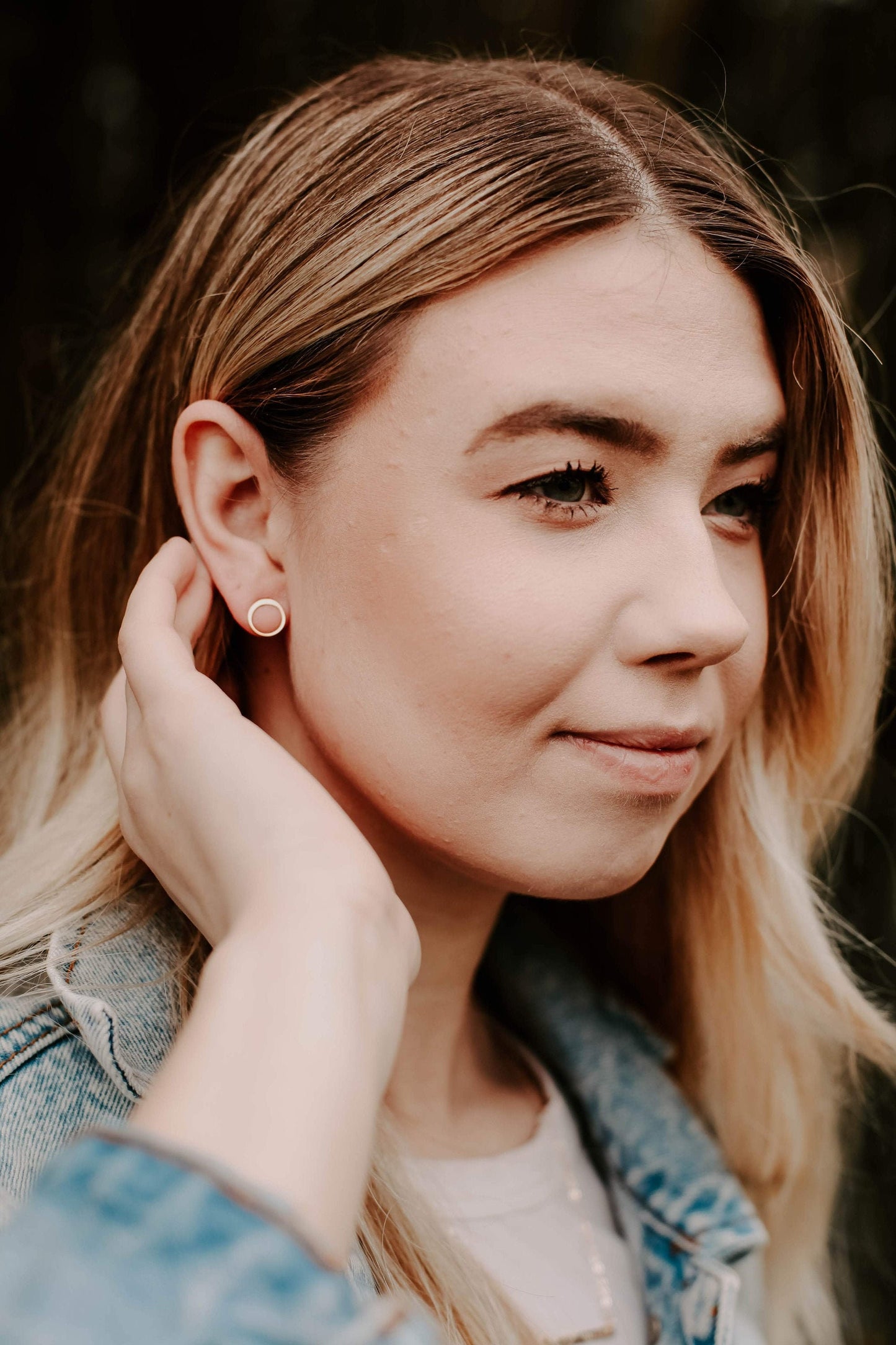 Dainty Gold Circle Earrings | Dainty Earrings | Minimalist Earrings Bridesmaids Gifts