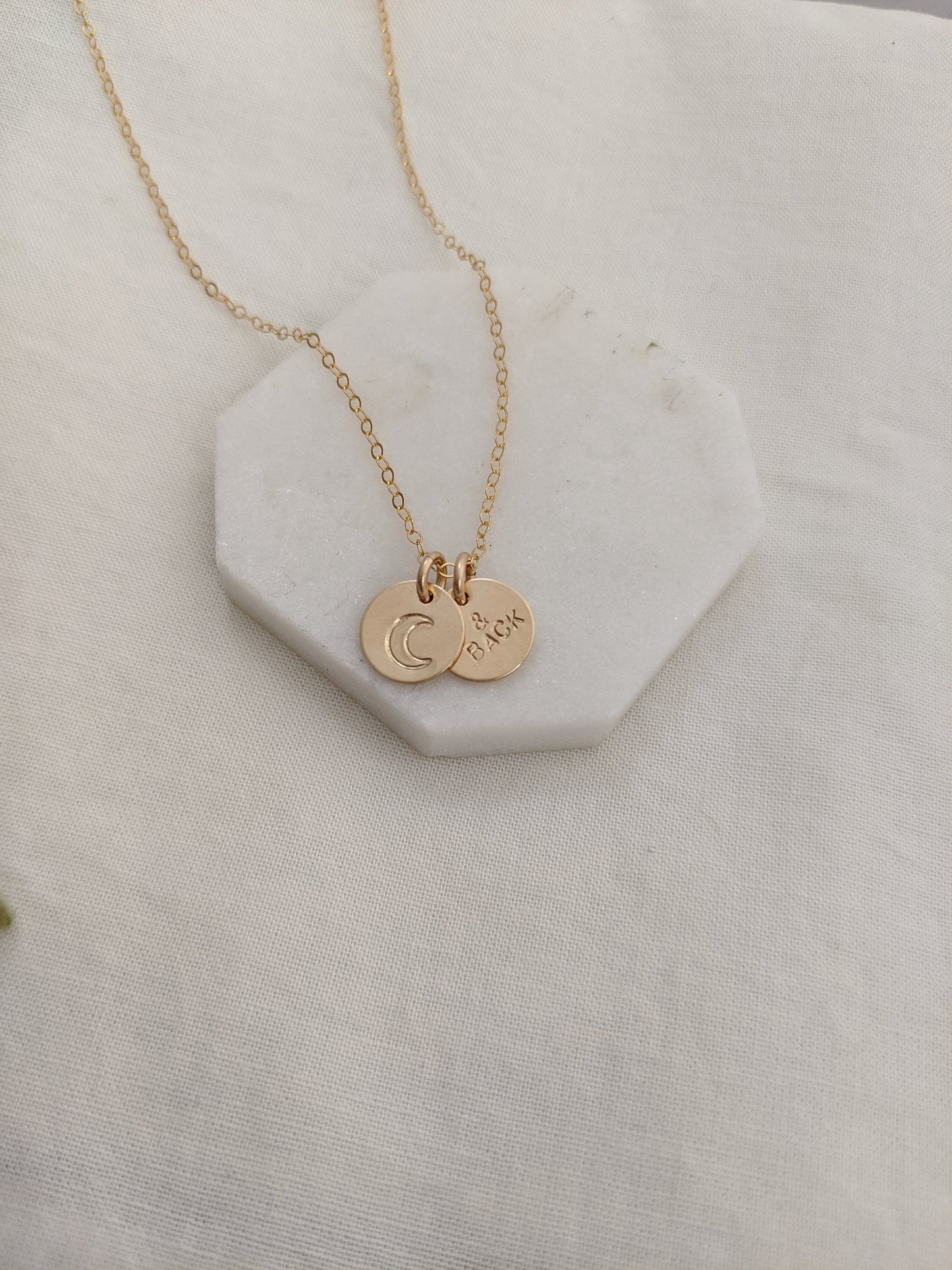 I Love You To The Moon and Back Necklace | Dainty Gold Necklace | Gift For Her