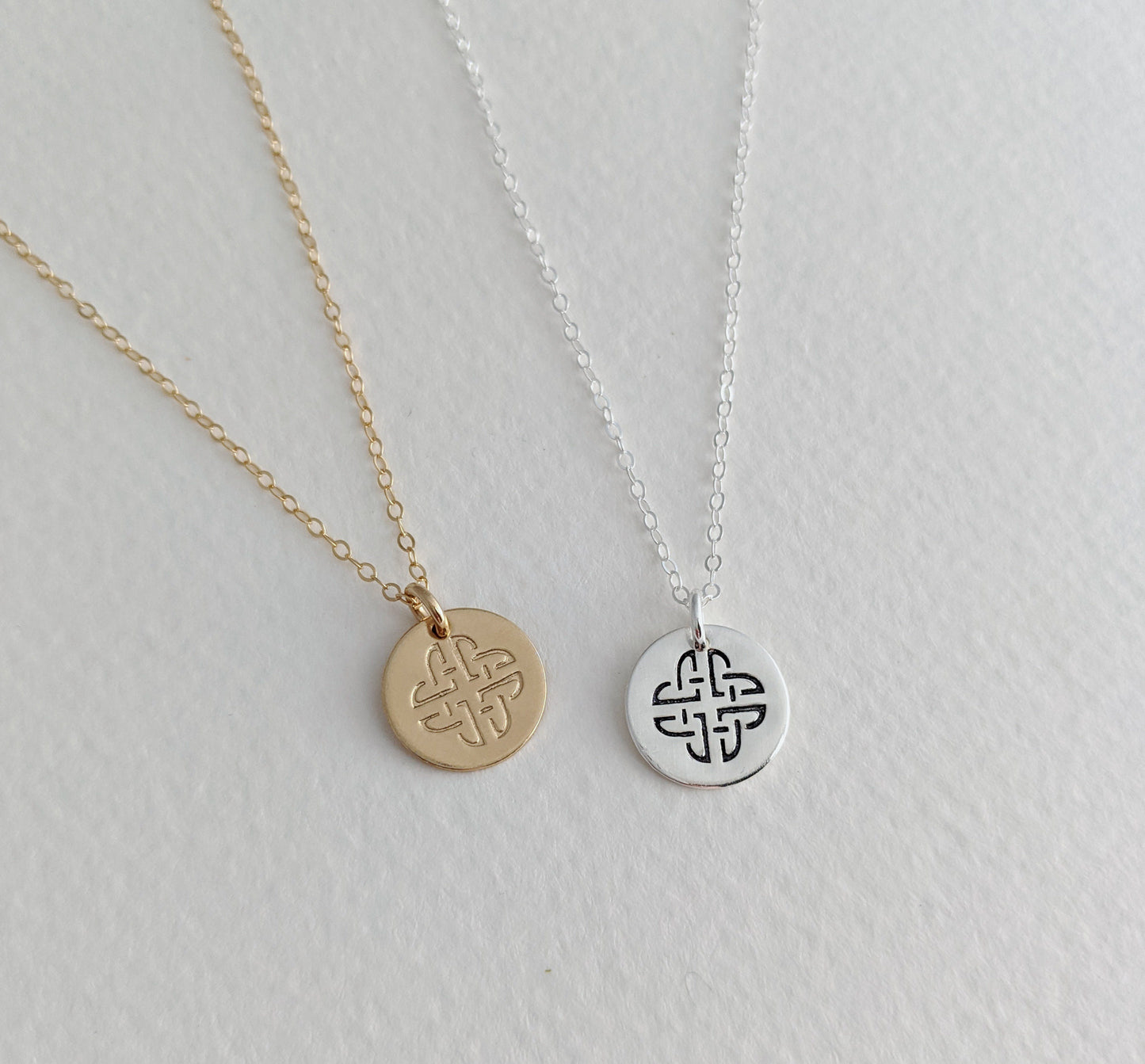 Celtic Knot Necklace | Irish Jewelry | Gold Celtic Knot Charm | Gaelic Necklace
