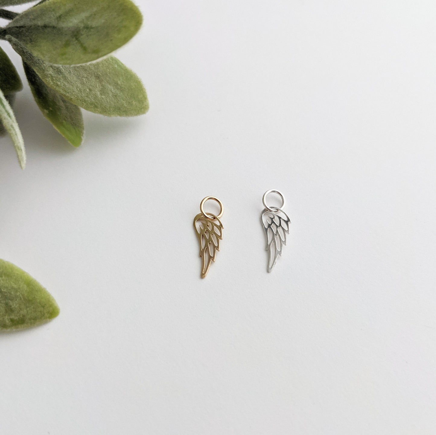 Add A Wing Charm to Any Listing | Sterling Silver or 14k Gold Fill