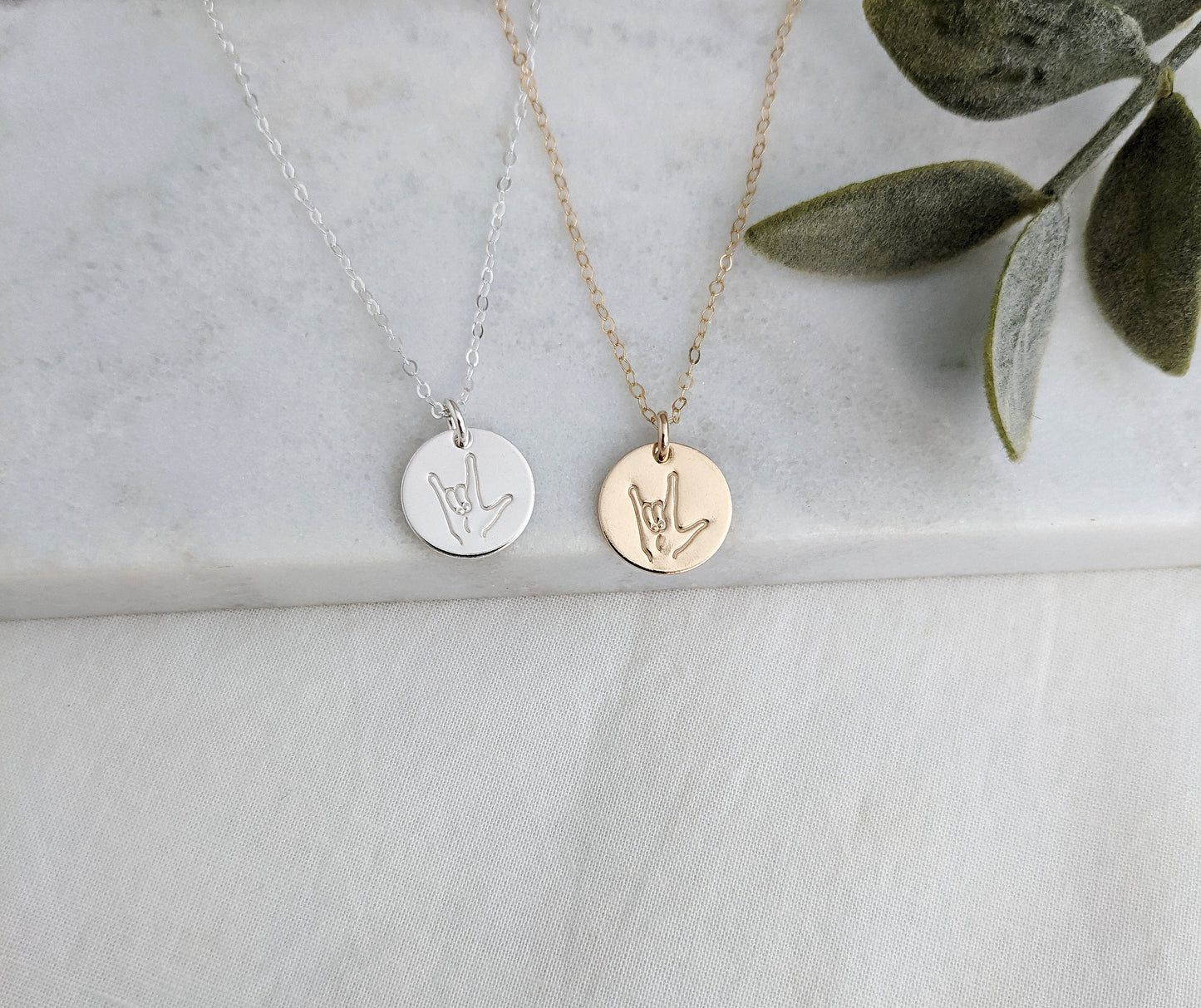 Mini ASL I Love You Necklace | Gift For Besties & Sisters | ASL Jewelry