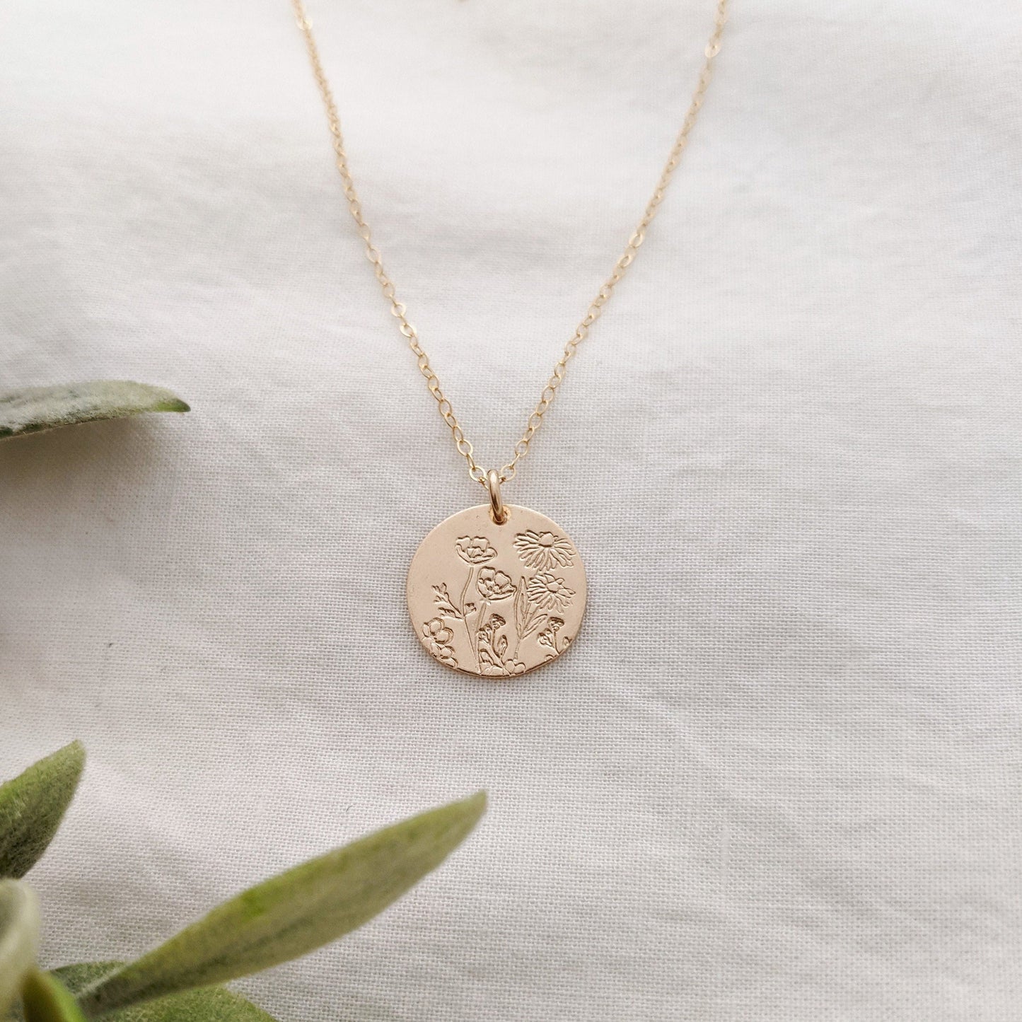 wildflower charm necklace