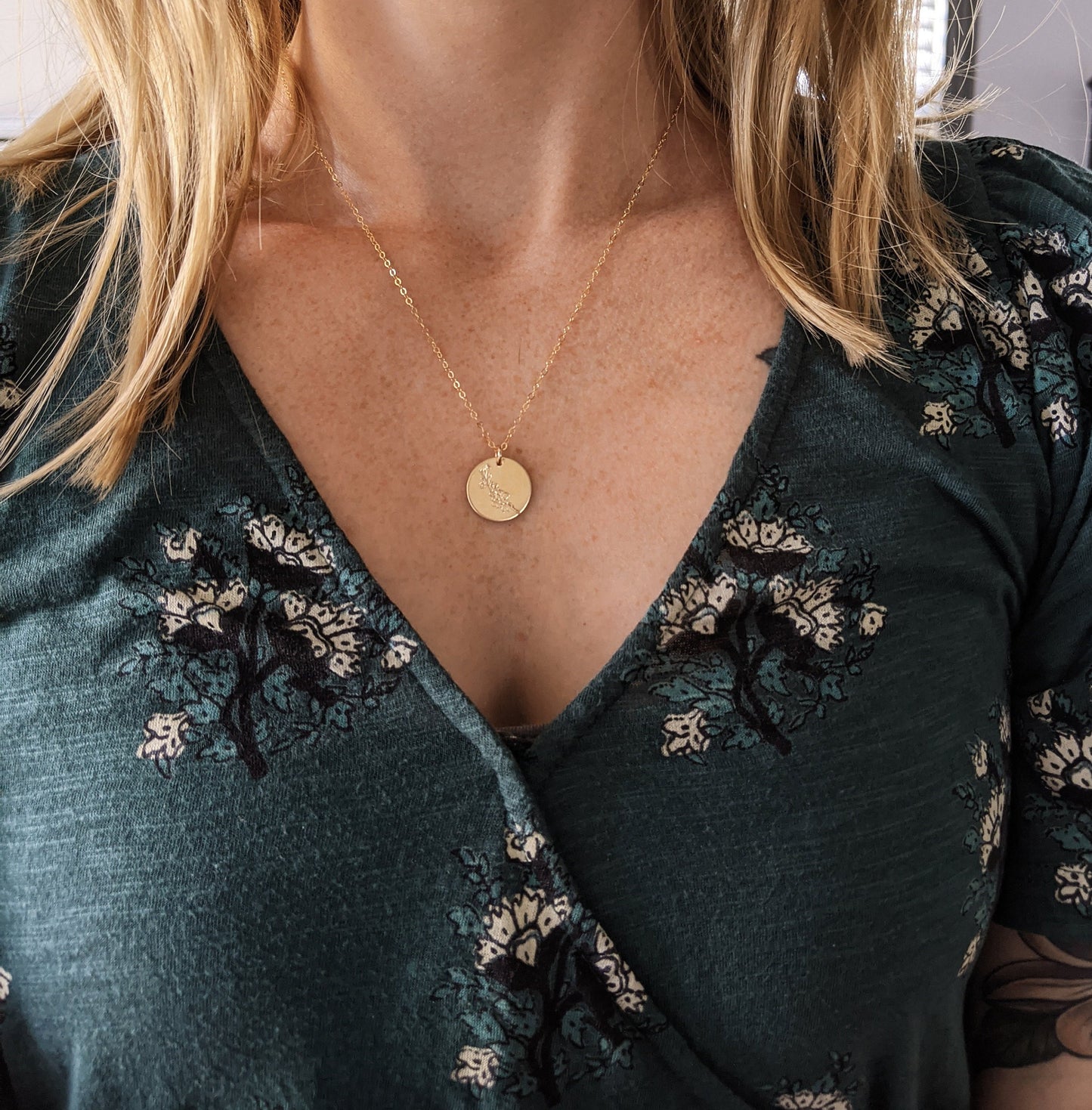 Daisy Necklace April Birth Flower Necklace | Birth Month Flower Necklace