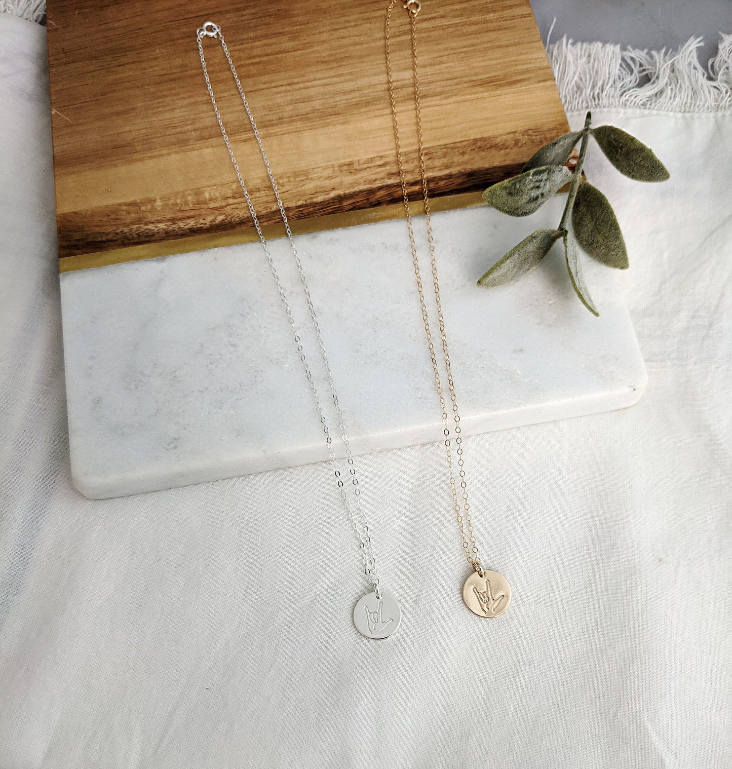 Mini ASL I Love You Necklace | Gift For Besties & Sisters | ASL Jewelry