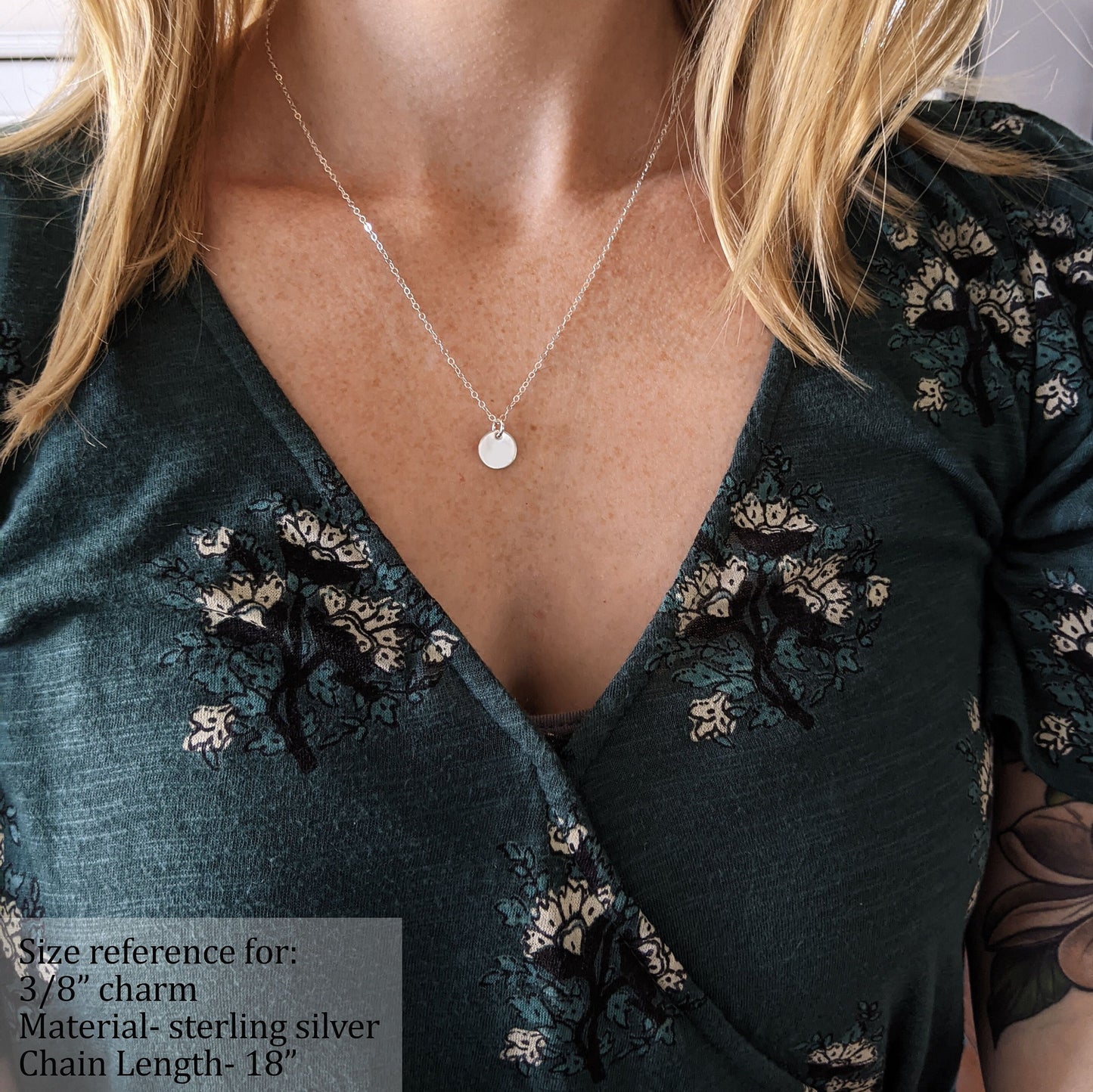 Tiny Initial Necklace with Heart | Personalized Jewelry | Initial Charm