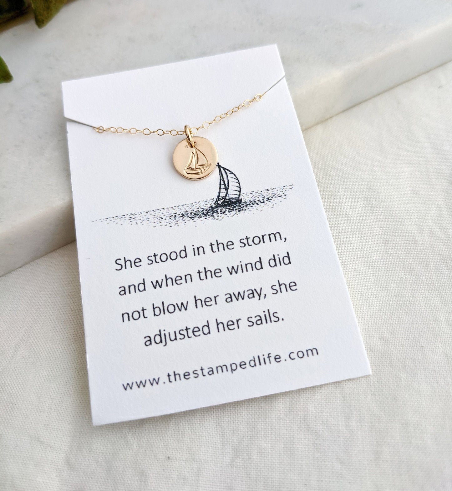 Sailboat Necklace | Motivational Gift Idea