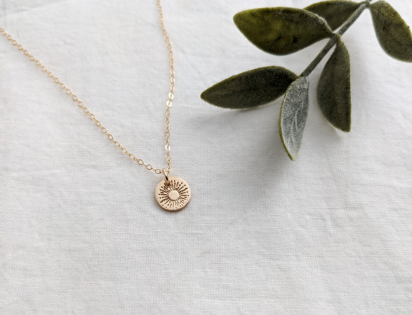 Create Your Own Sunshine Necklace | Gold Sunshine Disc Necklace | Gift Idea