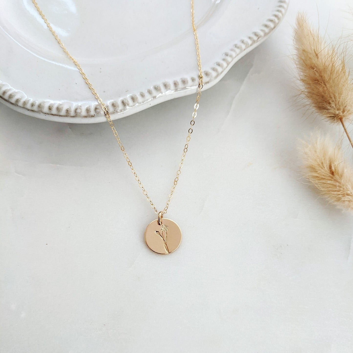 Custom Birth Flower Necklace | Gift For Moms