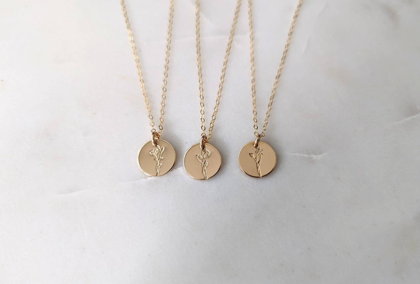 Custom Birth Flower Necklace | Gift For Moms