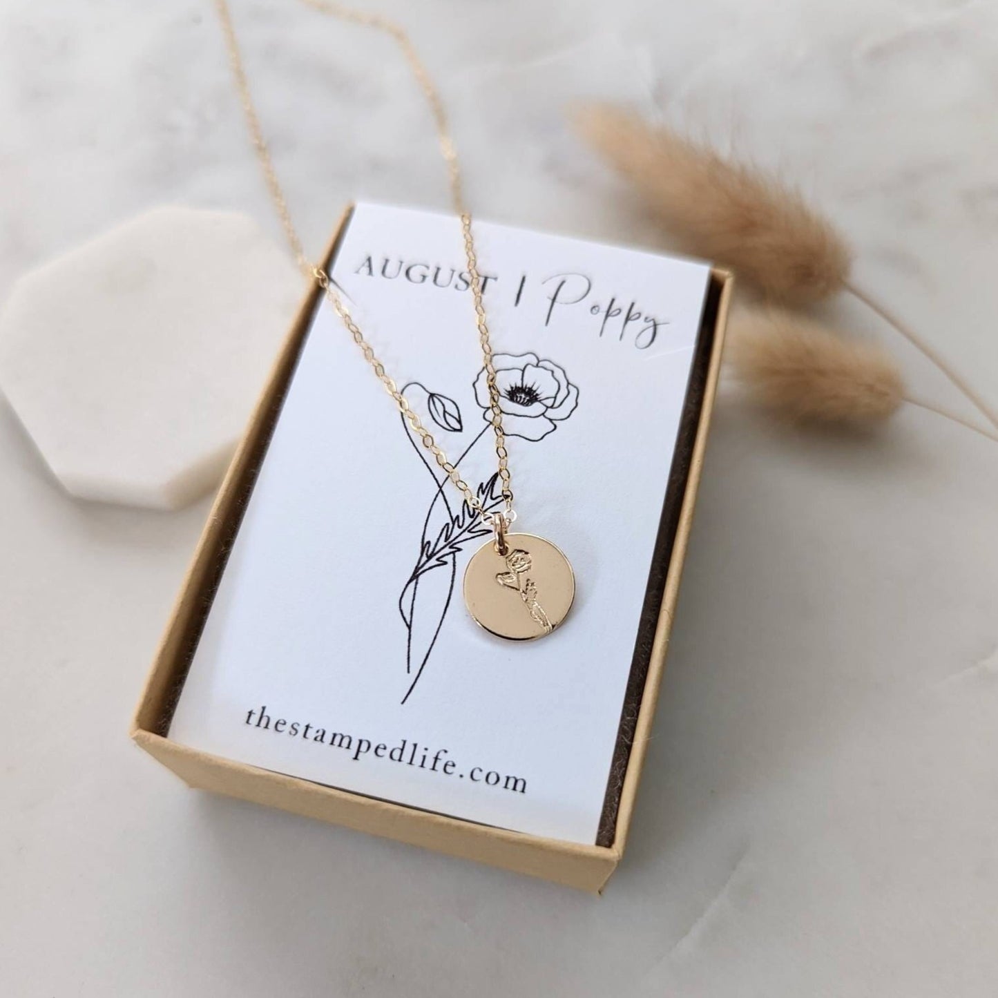 gold floral necklace