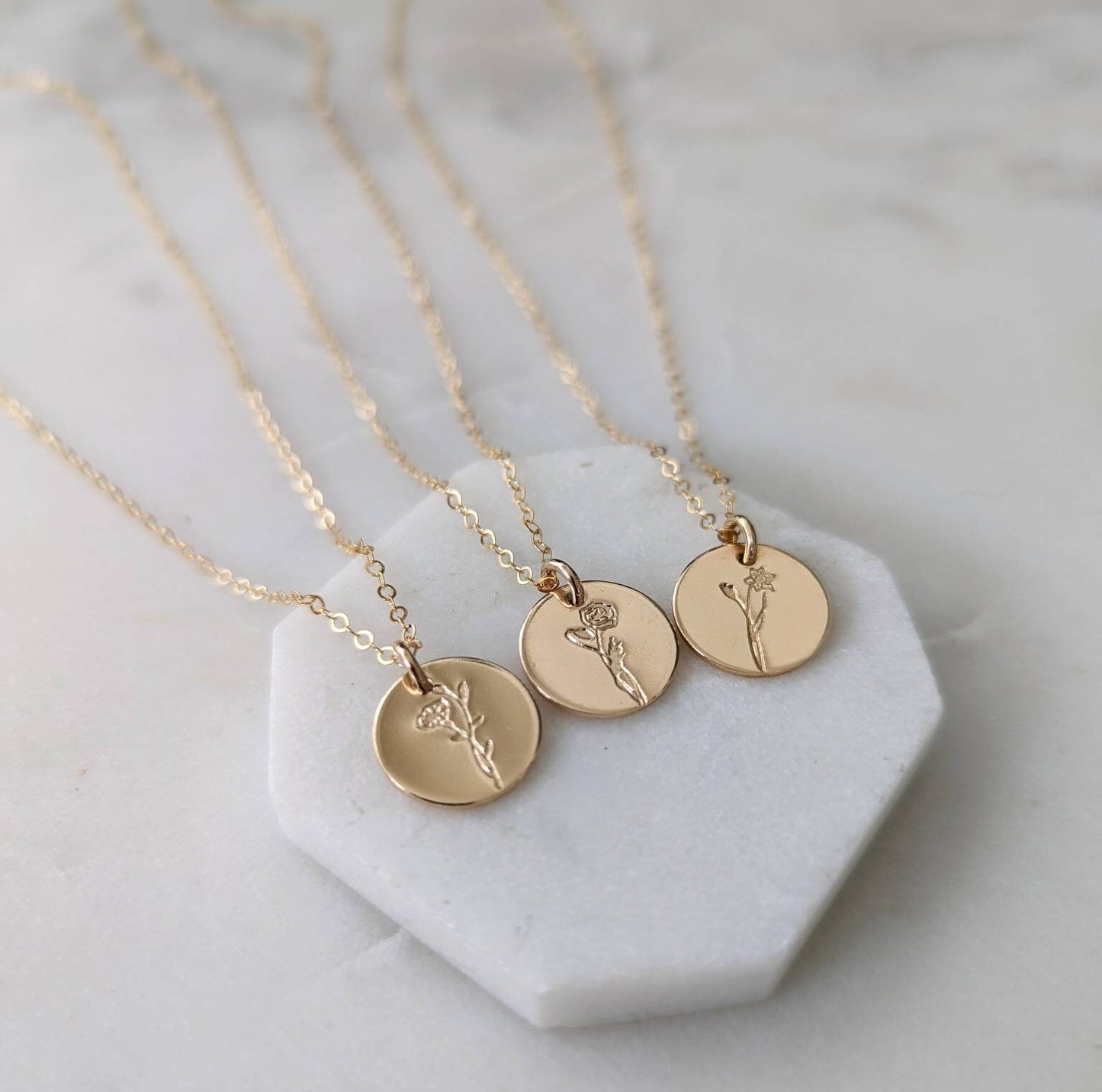 Custom Birth Flower Necklace | Gift For Moms