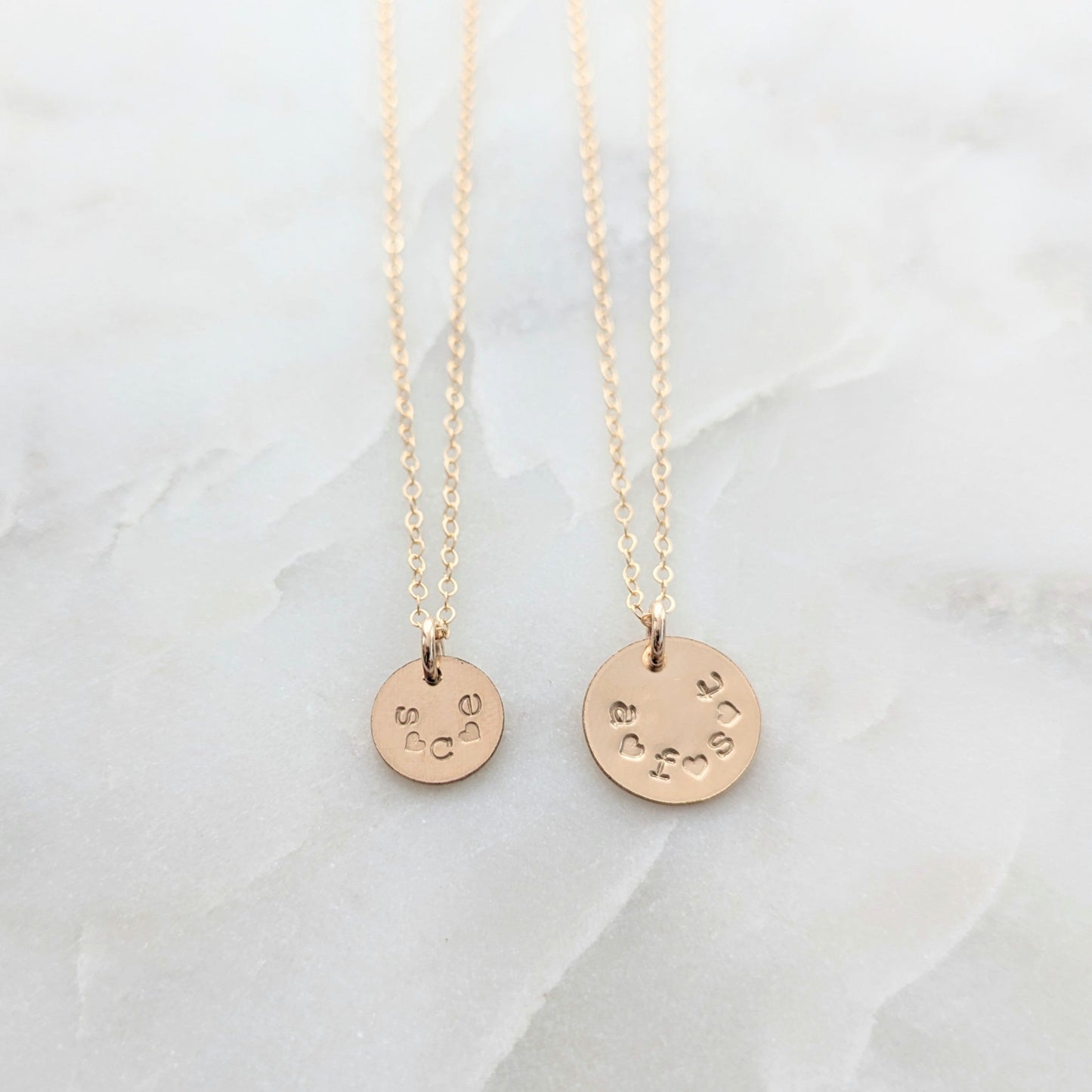 Multiple Initial Charm Necklace, Gold or Sterling Silver