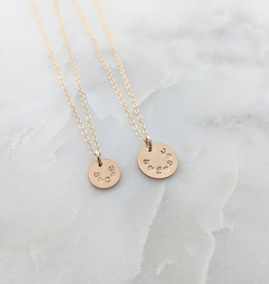 Multiple Initial Charm Necklace, Gold or Sterling Silver