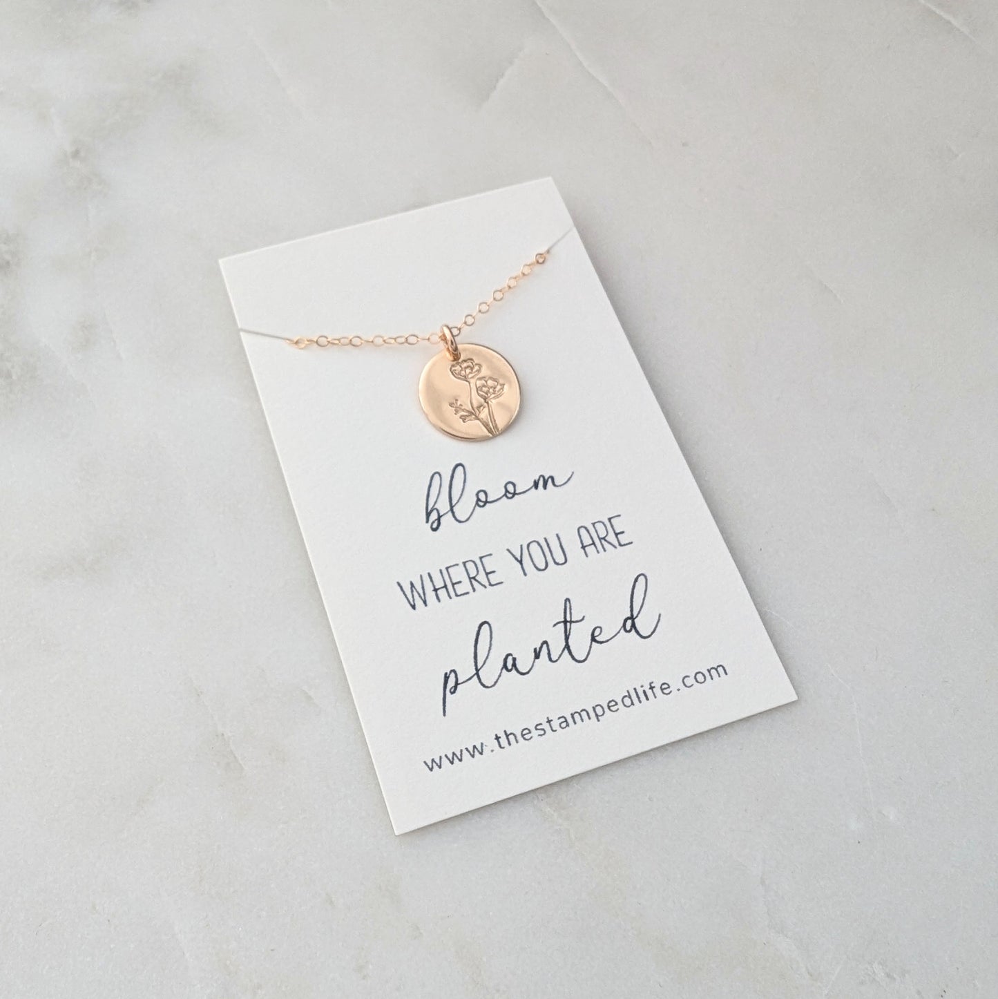 Bloom Where You are Planted Necklace | Motivational Gift Idea