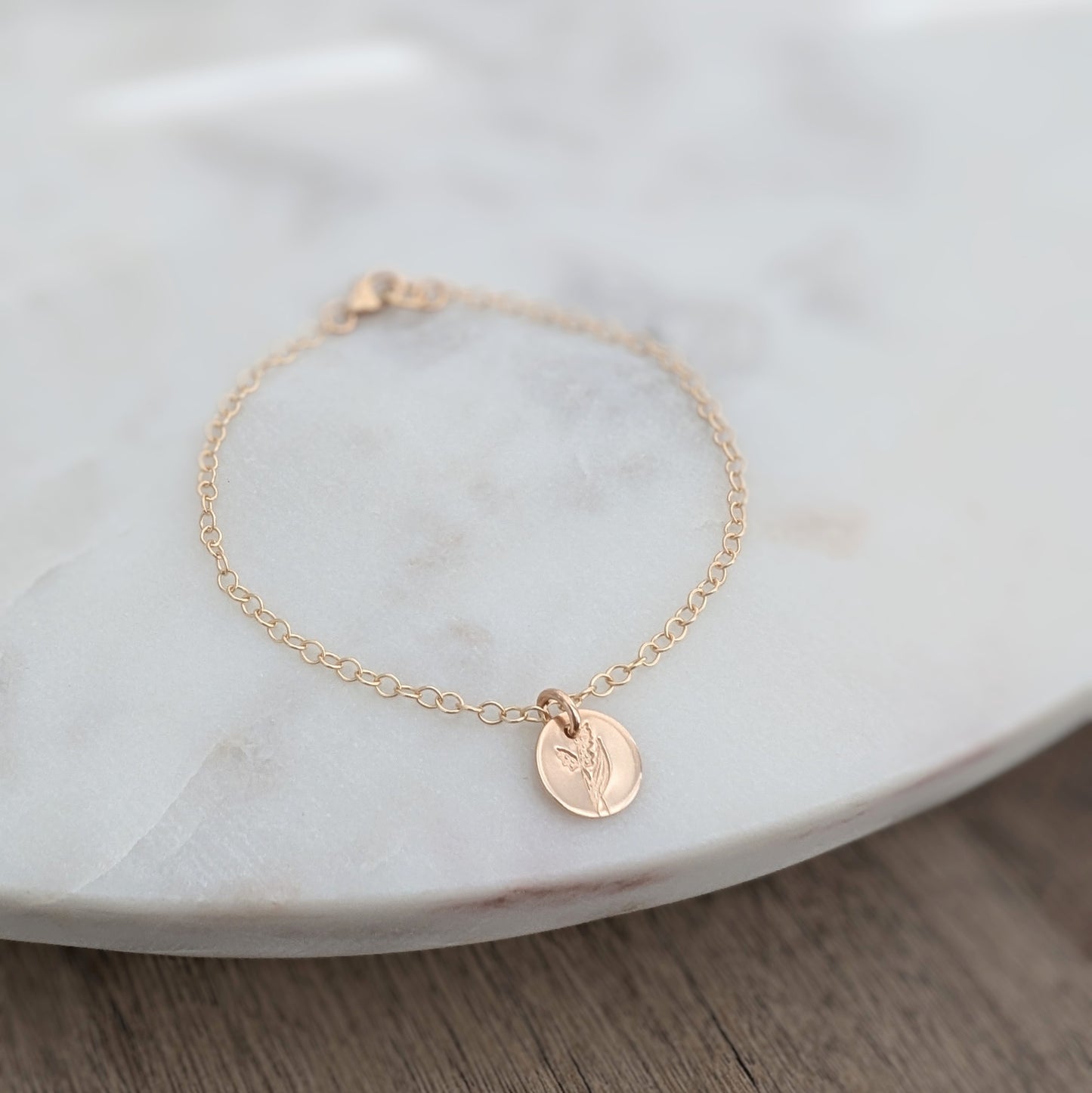 Custom Flower Bracelet | Sterling Silver or 14k Gold Fill