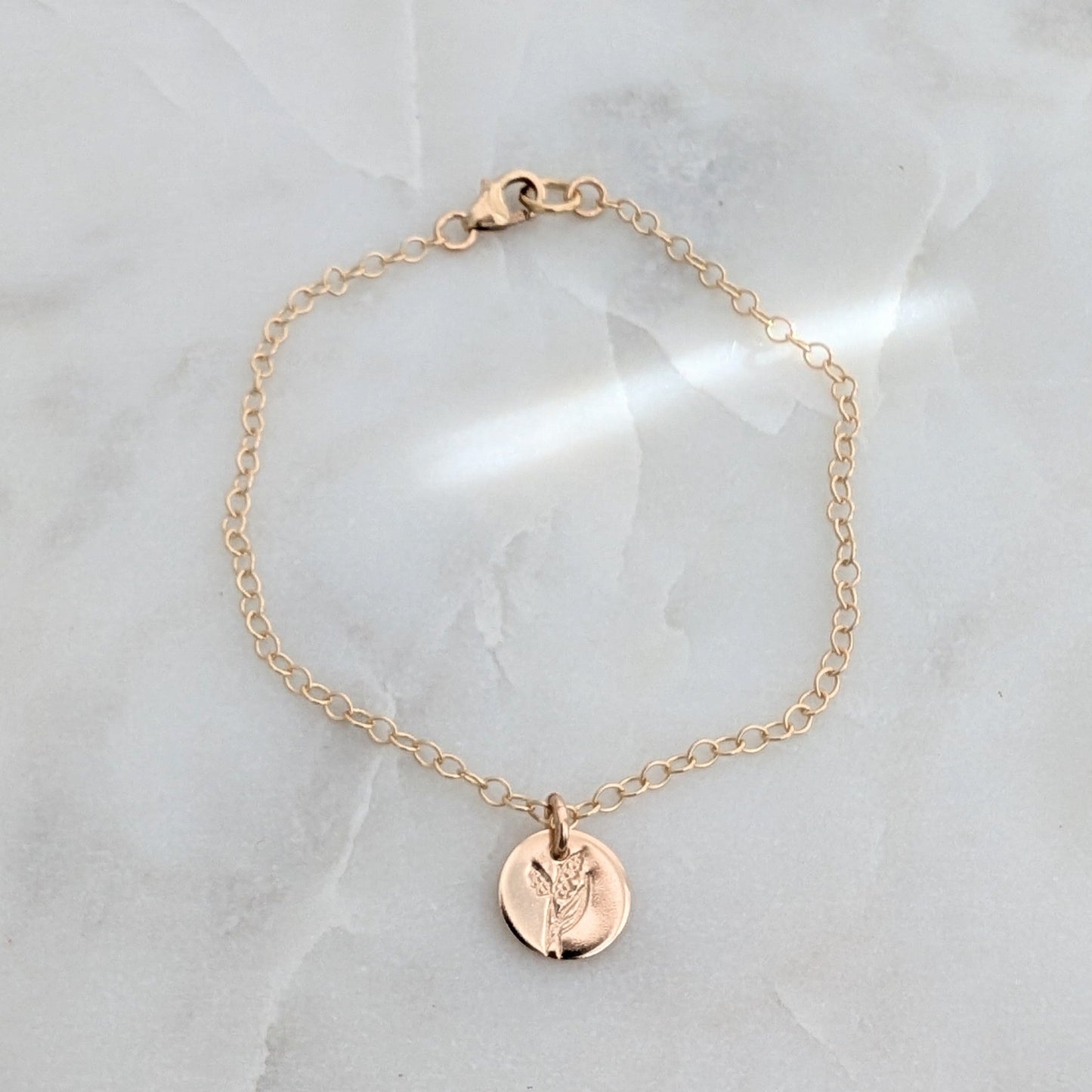 Custom Flower Bracelet | Sterling Silver or 14k Gold Fill