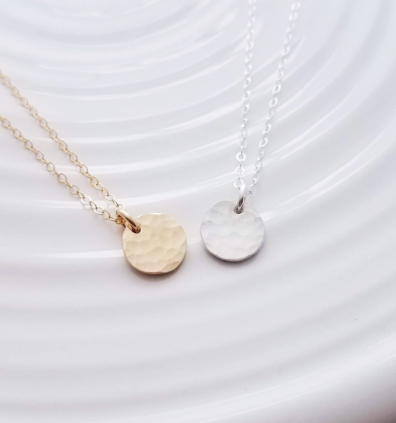 Hidden Message Necklace | Personalized Discs | Sterling Silver or 14k Gold Fill