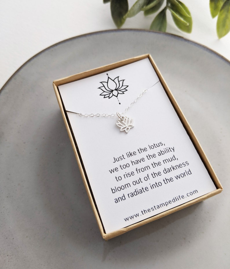 Lotus Flower Necklace | Lotus Jewelry | Yoga Necklace