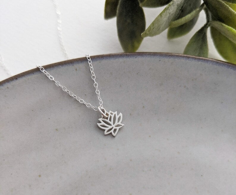 Lotus Flower Necklace | Lotus Jewelry | Yoga Necklace