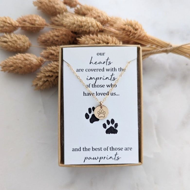Pet Loss Necklace | Dog Memorial Gift | Gold or Silver | The Stamped Life