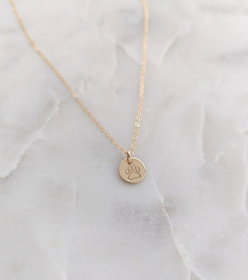 Pet Loss Necklace | Dog Memorial Gift | Gold or Silver | The Stamped Life