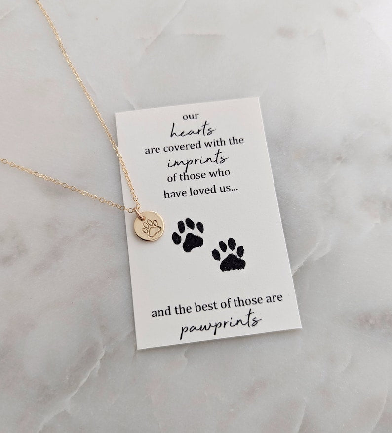 Pet Loss Necklace | Dog Memorial Gift | Gold or Silver | The Stamped Life