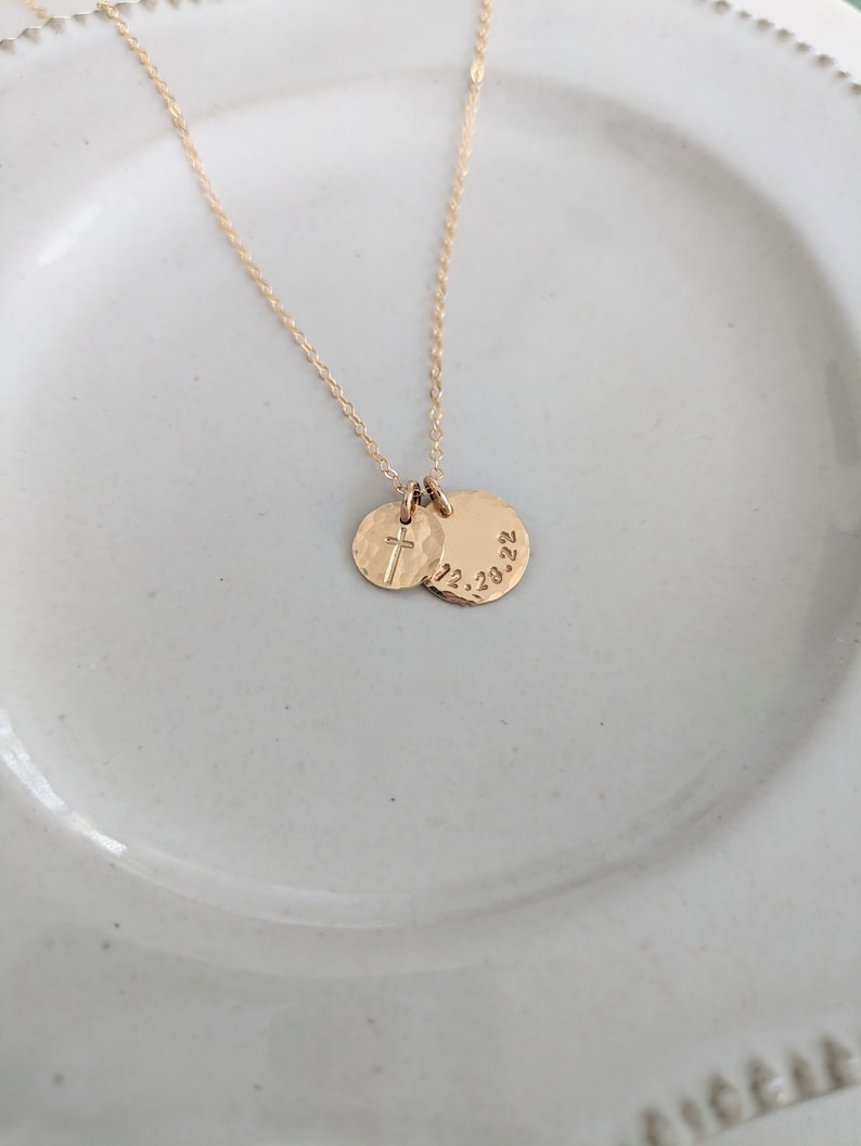 Personalized Cross Necklace | Custom Name or Date